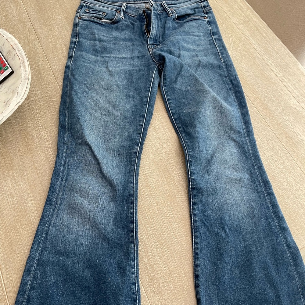 MOTHER Flare Jeans in Deep Blue